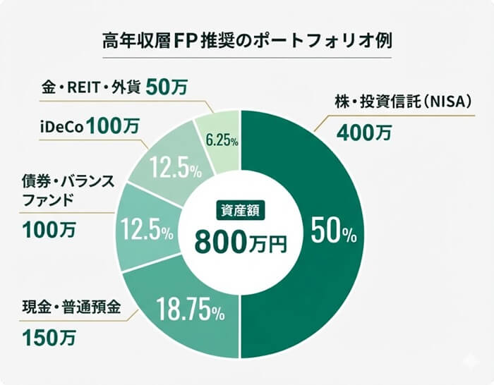 貯金800万円の運用ポートフォリオ